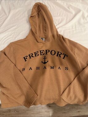 Freeport Bahamas Anchor Hoodie - Camel Brown